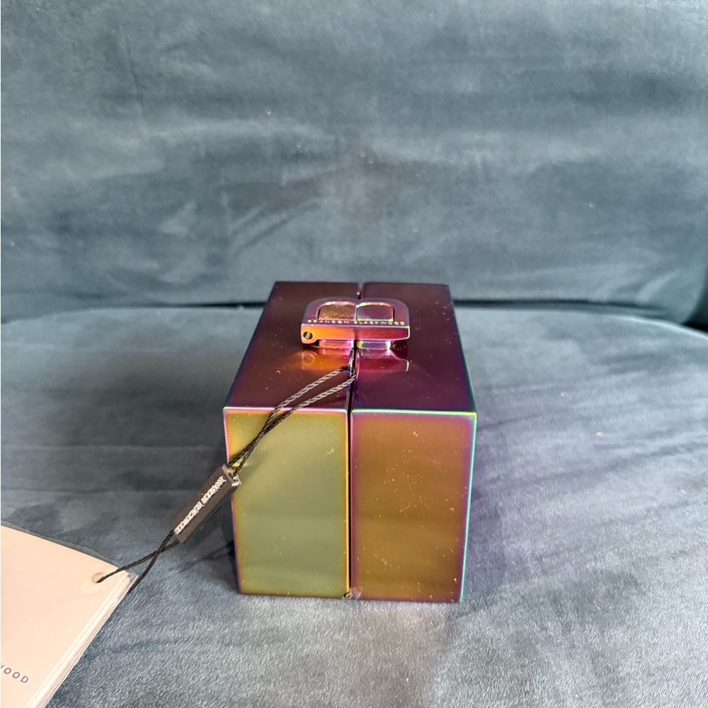 Brandon Blackwood Iridescent Mini Metal Minaudire Statement Piece - Picture 5 of 10